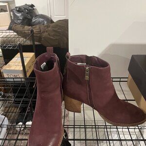 Dark Red Blondo Waterproof Booties